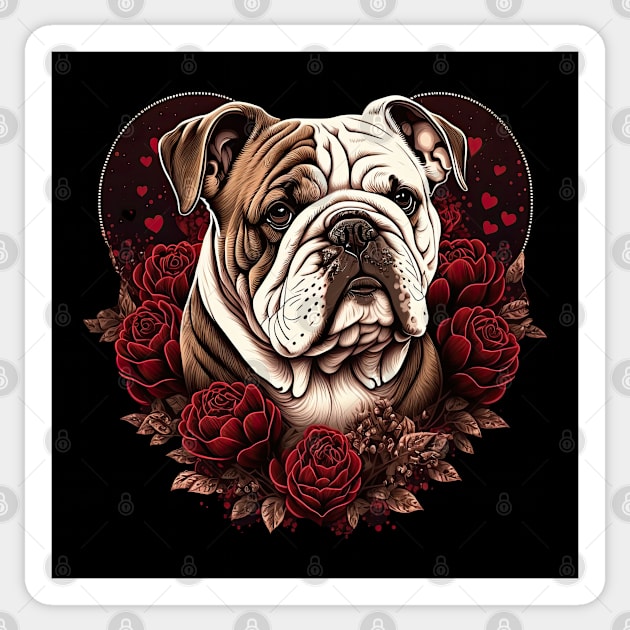 Valentine's Day Bulldog Sticker by JayD World